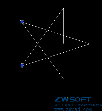 CAD定數(shù)等分畫(huà)五角星教程