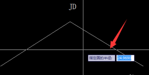 CAD中怎么根據(jù)切線交點繪制曲線