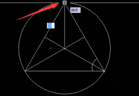CAD中如何畫三角形的外接圓