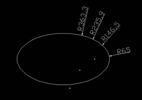 在CAD里面給橢圓標注半徑的方法