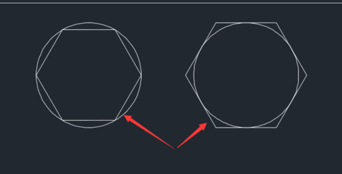 CAD圓形怎么繪制內(nèi)外切六邊形