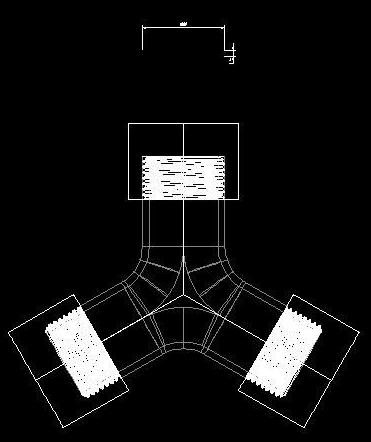 如何用CAD繪制一個三通管？