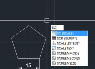 CAD如何按照比例縮放五邊形？