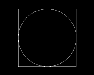 CAD如何在正方形里繪制內(nèi)切圓？