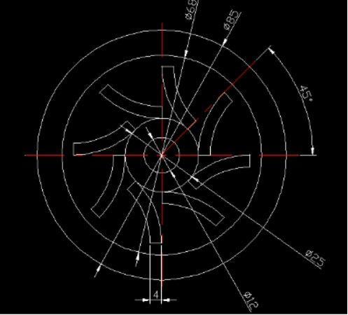 CAD繪制風(fēng)葉輪的例子